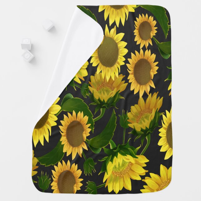 Sunflower Baby Blanket (In Situ)