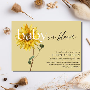 Sunflower Baby in Bloom Baby Shower Party Invitation