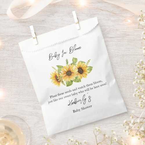 Sunflower | Baby In Bloom Seeds Baby Shower Favor Bag