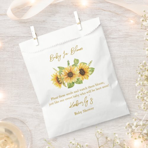 Sunflower | Baby In Bloom Seeds Baby Shower Favor Bag