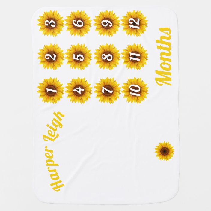 sunflower milestone blanket
