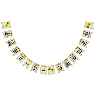 Sunflower Baby Q Bunting Flags