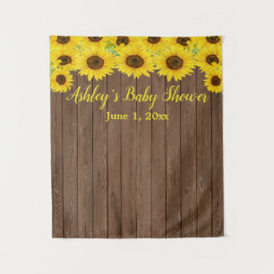 Sunflower Baby Shower Backdrop Wood Photo Booth
