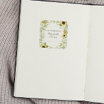 Sunflower Baby Shower Bookplate Sticker<br><div class="desc">Baby Shower Bookplate Sticker featuring sunflowers and greenery. A great addition for Baby's First Library or use as a personalized This Book Belongs To Sticker. Pair with our matching bring a book request card</div>
