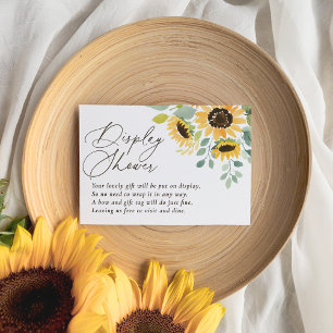 Sunflower Baby Shower Display Shower Enclosure Card