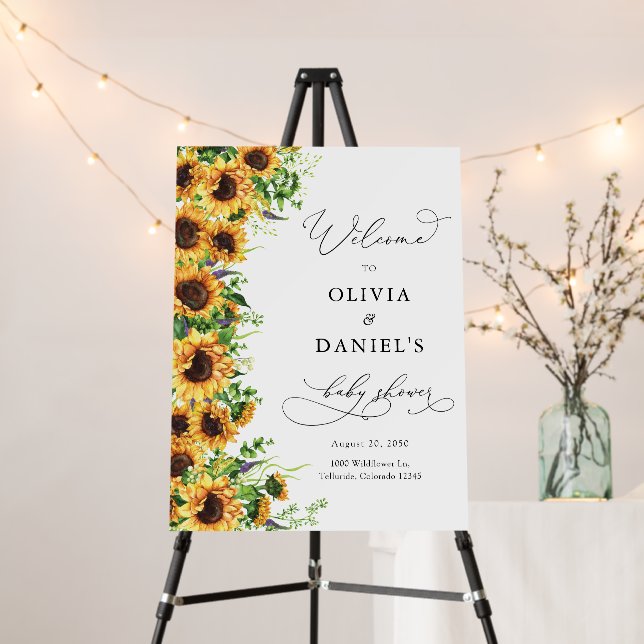 Sunflower Baby Shower Foam Boards (In Situ (Stand))