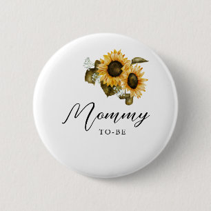 Sunflower Baby Shower Gender Neutral Button