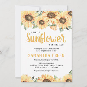 Sunflower Baby Shower Invitation