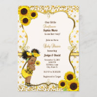 Sunflower baby shower invitation