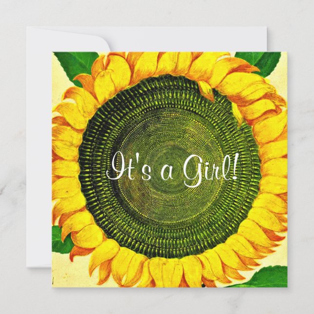 Sunflower Baby Shower Invitation (Front)