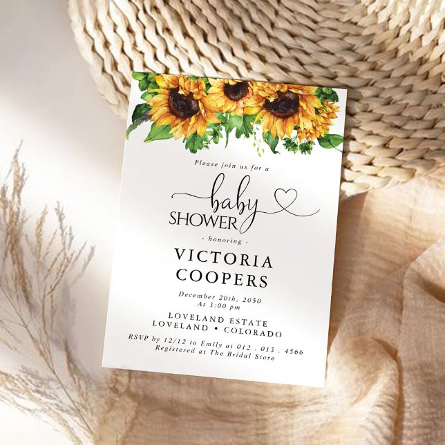 Sunflower Baby Shower Invitation (Creator Uploaded)