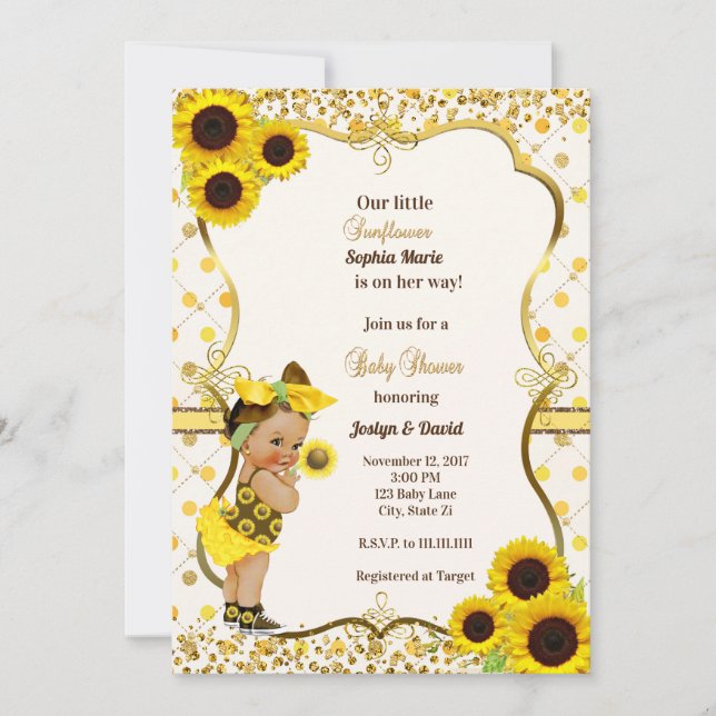 SUNFLOWER BABY SHOWER INVITATION (Front)