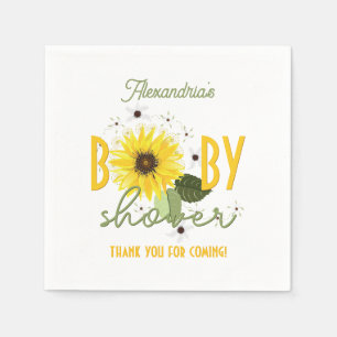 Sunflower Baby Shower Napkins