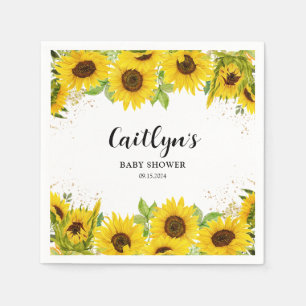 Sunflower Baby Shower  Napkins