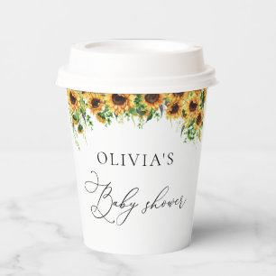 Sunflower Baby Shower Paper Cups