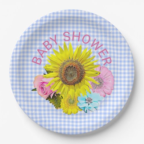 Sunflower Baby Shower  Paper Plates