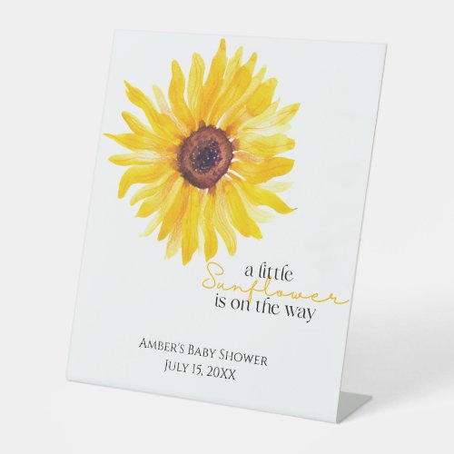 Sunflower Baby Shower Pedestal Sign