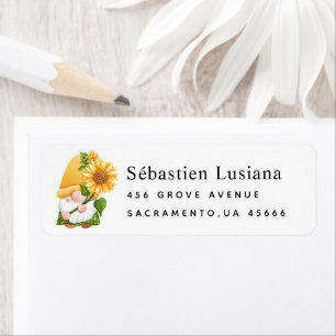 Sunflower Baby Shower Return Address Label