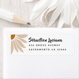 Sunflower Baby Shower Return Address Label