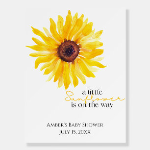 Sunflower Baby Shower Welcome Foam Board