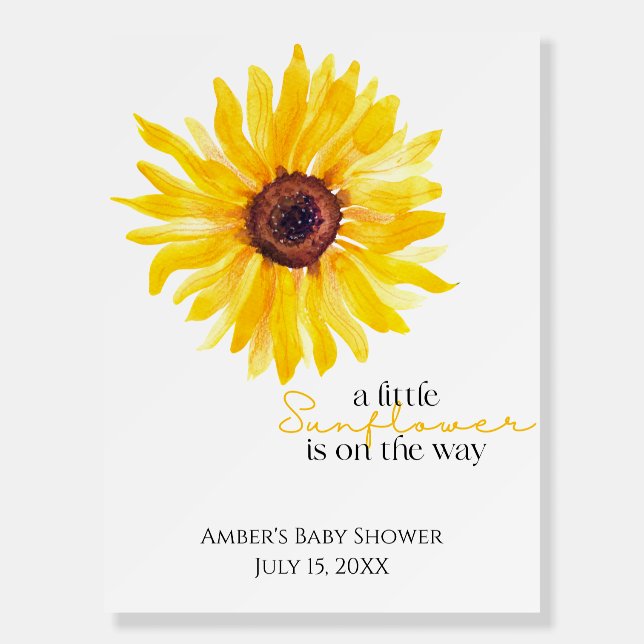 Sunflower Baby Shower Welcome Foam Board (Front)