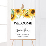 Sunflower Baby Shower Welcome Poster<br><div class="desc">Make your event special with this Rustic Baby Shower with our cute and lovely printable Welcome Sign featuring adorable Sunflower Girl Baby Shower theme. Download,  personalize,  and create lasting memories with this perfect touch for your joyous celebration!

BS776</div>