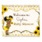 Sunflower baby shower welcome sign