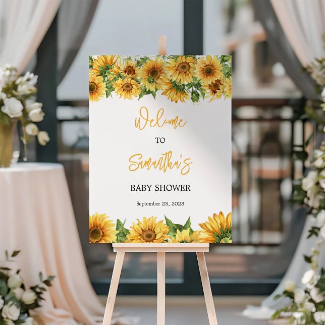 Sunflower Baby Shower Welcome Sign (Creator Uploaded)