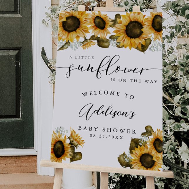 Sunflower Baby Shower Welcome Sign (Creator Uploaded)