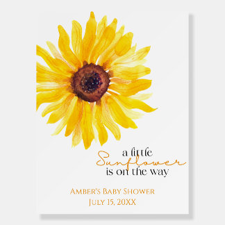 Sunflower Baby Shower Welcome Sign