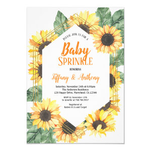 Sunflower Baby Sprinkle Invitation