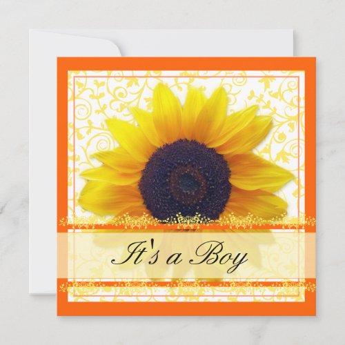 Sunflower Babyshower Invitation