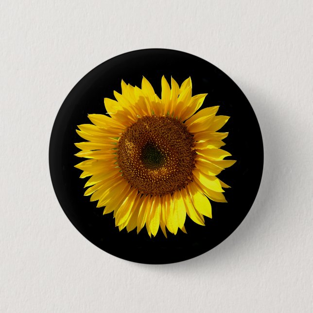 Sunflower Badge Button (Front)