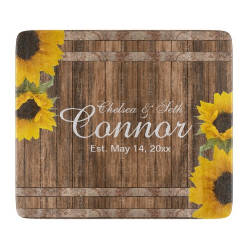 Sunflower Barnwood Cutting Board
