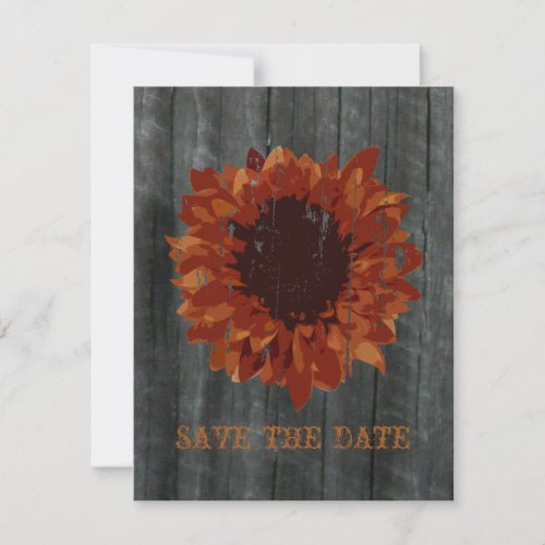 Sunflower &amp; Barnwood Save The Date Announcement