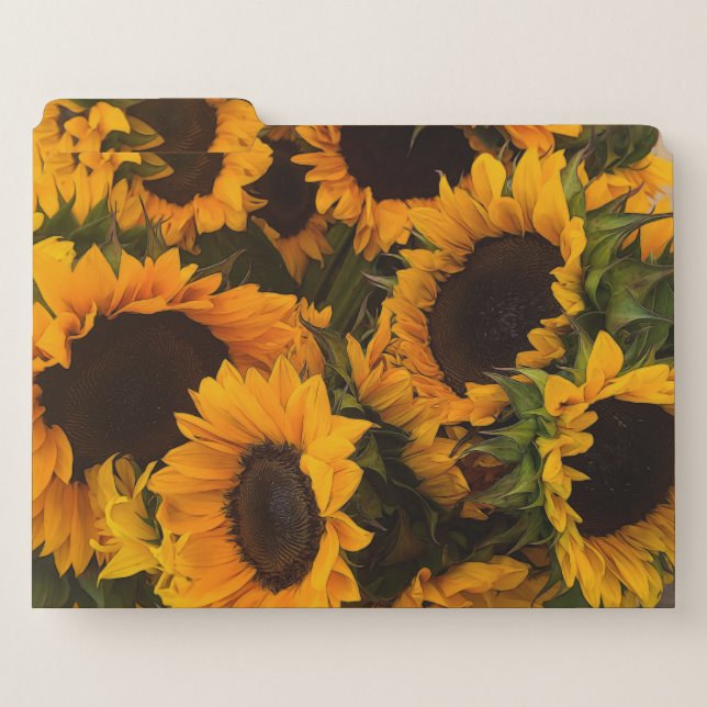 Sunflower Basket File Folder (Front Left)