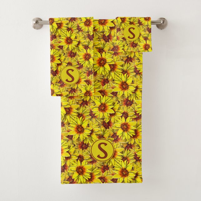 Sunflower Bath Towel Set (Insitu)