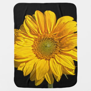 Sunflower bbcna baby blanket