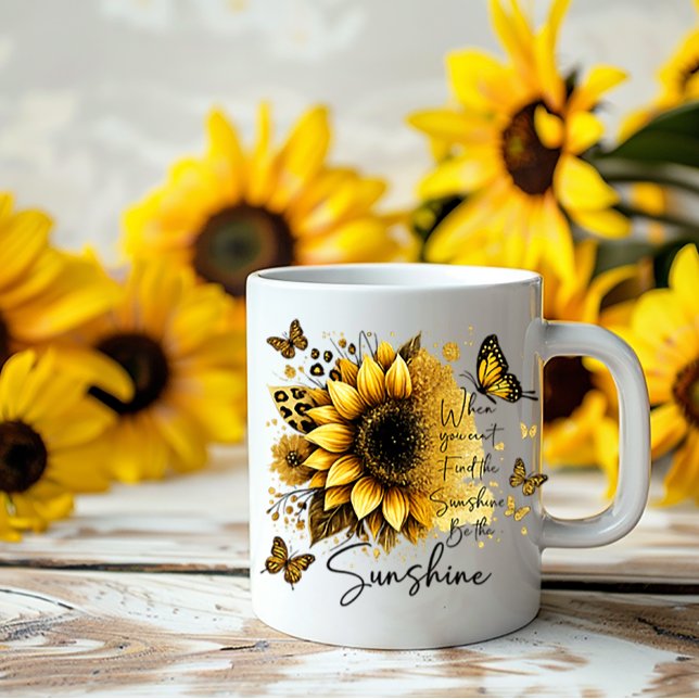 Sunflower Be the Sunshine Quote | Coffee Mug (Creator Uploaded)
