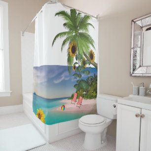 Sunflower Beach Shower Curtain