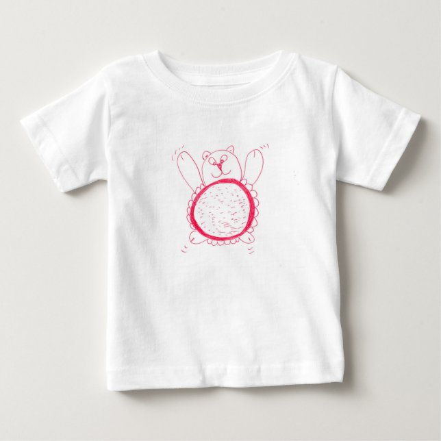 Sunflower Bear Baby American Apparel T-shirt (Front)