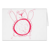 Sunflower Bear Greeting Card (Front Horizontal)