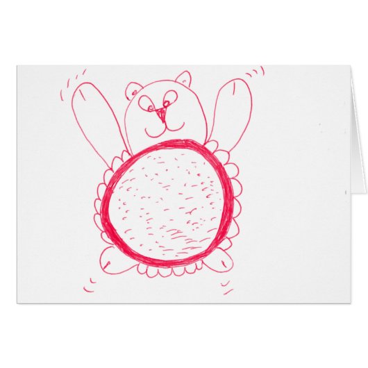 Sunflower Bear Greeting Card (Front Horizontal)