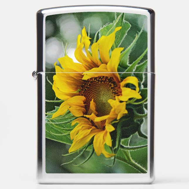 Sunflower - Beautiful Fine Art Photograph Zippo Lighter (Front)