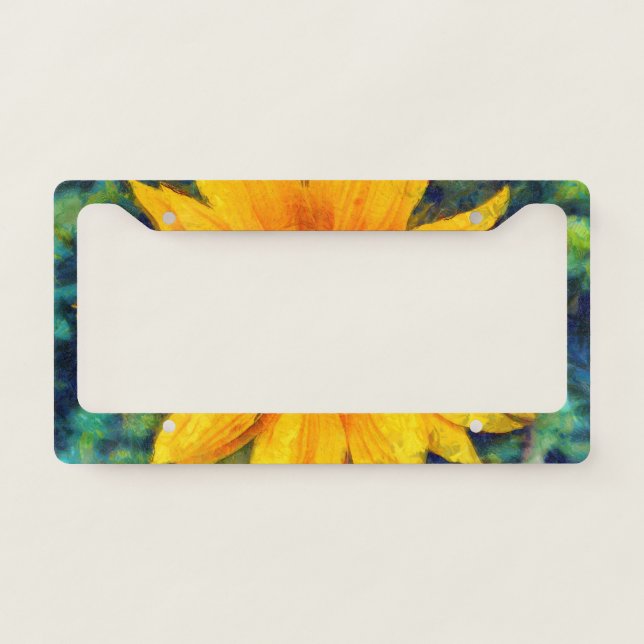 Sunflower Beauty License Plate Frame (Front)