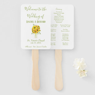 Sunflower Beauty Wedding Hand Fan