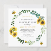 Sunflower Bee Baby Shower by Mail Invitation (Front)