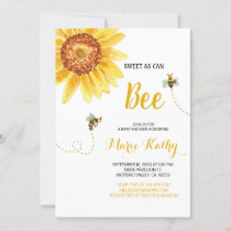 Sunflower Bee Baby Shower Invitation
