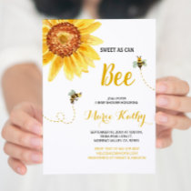 Sunflower Bee Baby Shower Invitation