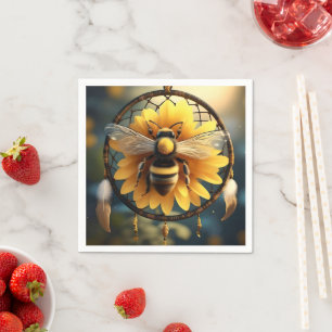 Sunflower Bee Dreamcatcher, Napkins